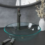 vidaXL Tempered Glass Wash Basin 42 cm Transparent