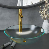 vidaXL Tempered Glass Wash Basin 42 cm Transparent