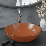 vidaXL Tempered Glass Wash Basin 42 cm Transparent
