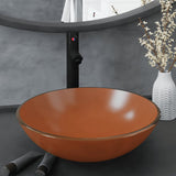 vidaXL Tempered Glass Wash Basin 42 cm Transparent