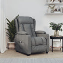 vidaXL Fauteuil électrique verstelbaar stof lichtgrijs