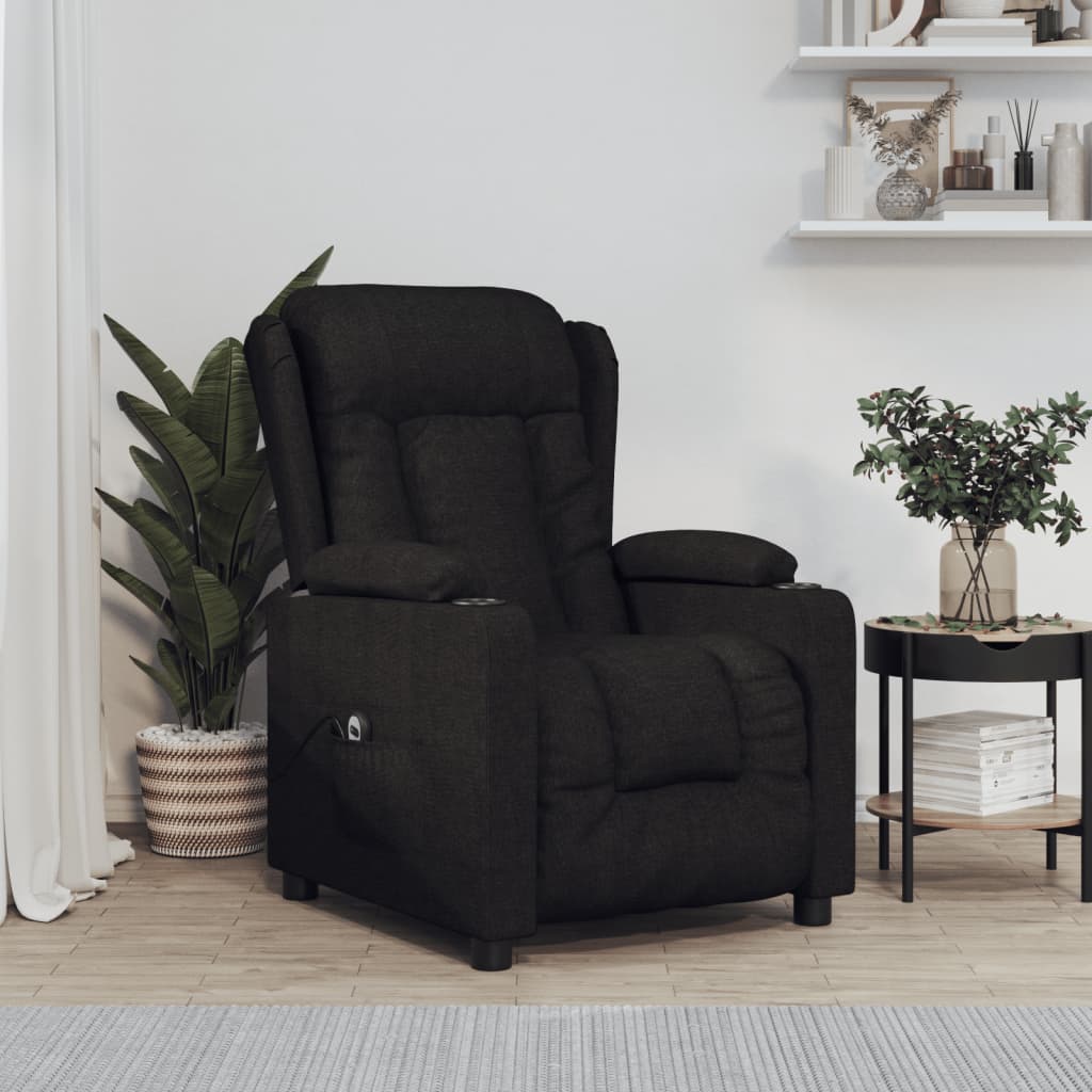 vidaXL Fauteuil elektrisch verstelbaar stof lichtgrijs