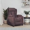 vidaXL Fauteuil électrique verstelbaar stof lichtgrijs