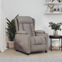 vidaXL Fauteuil électrique verstelbaar stof lichtgrijs