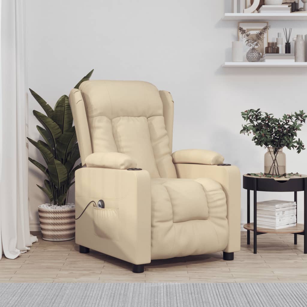 vidaXL Fauteuil elektrisch verstelbaar stof lichtgrijs