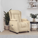 vidaXL Fauteuil électrique verstelbaar stof lichtgrijs
