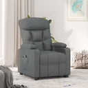 vidaXL Fauteuil elektrisch verstelbaar stof lichtgrijs