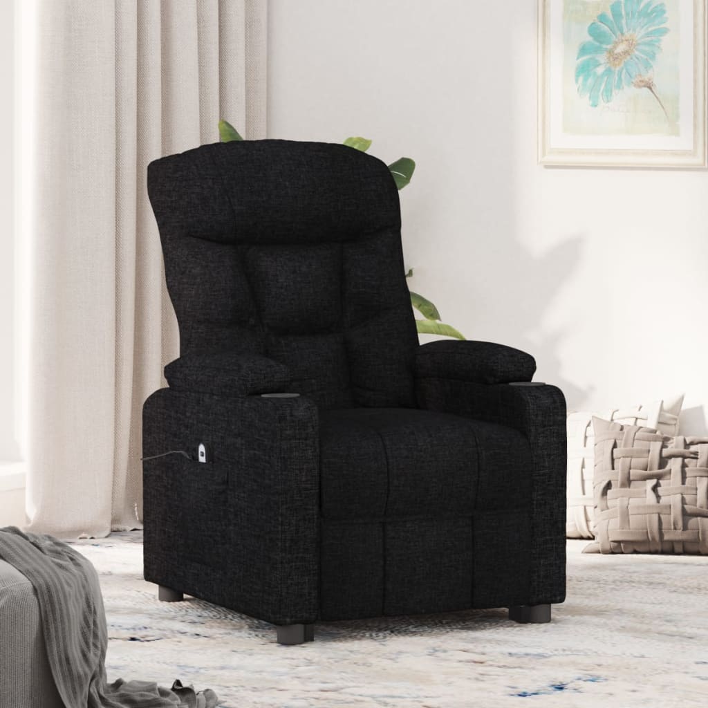 vidaXL Fauteuil elektrisch verstelbaar stof lichtgrijs