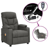 vidaXL Massagestoel elektrisch stof lichtgrijs