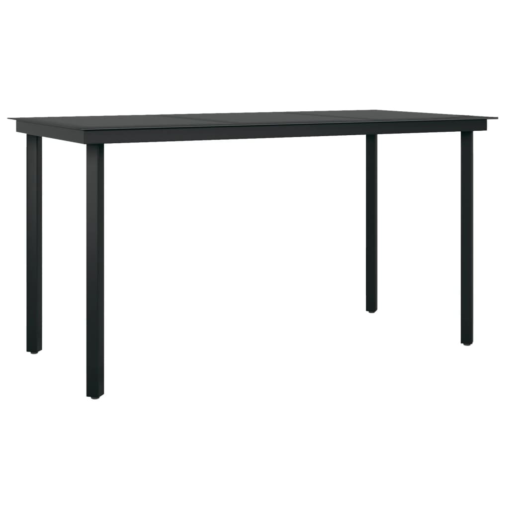 vidaXL 3-delige Tuinset zwart