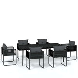 vidaXL 3-delige Tuinset zwart