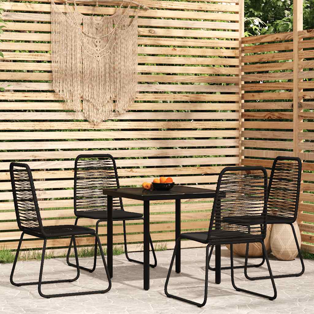 vidaXL 3-delige Tuinset zwart