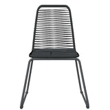 vidaXL 3-delige Tuinset zwart