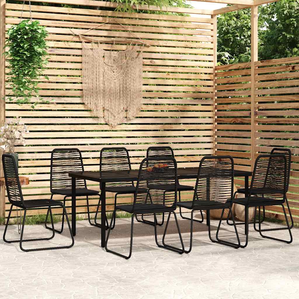 vidaXL 3-delige Tuinset zwart