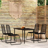 vidaXL 3-delige Tuinset zwart