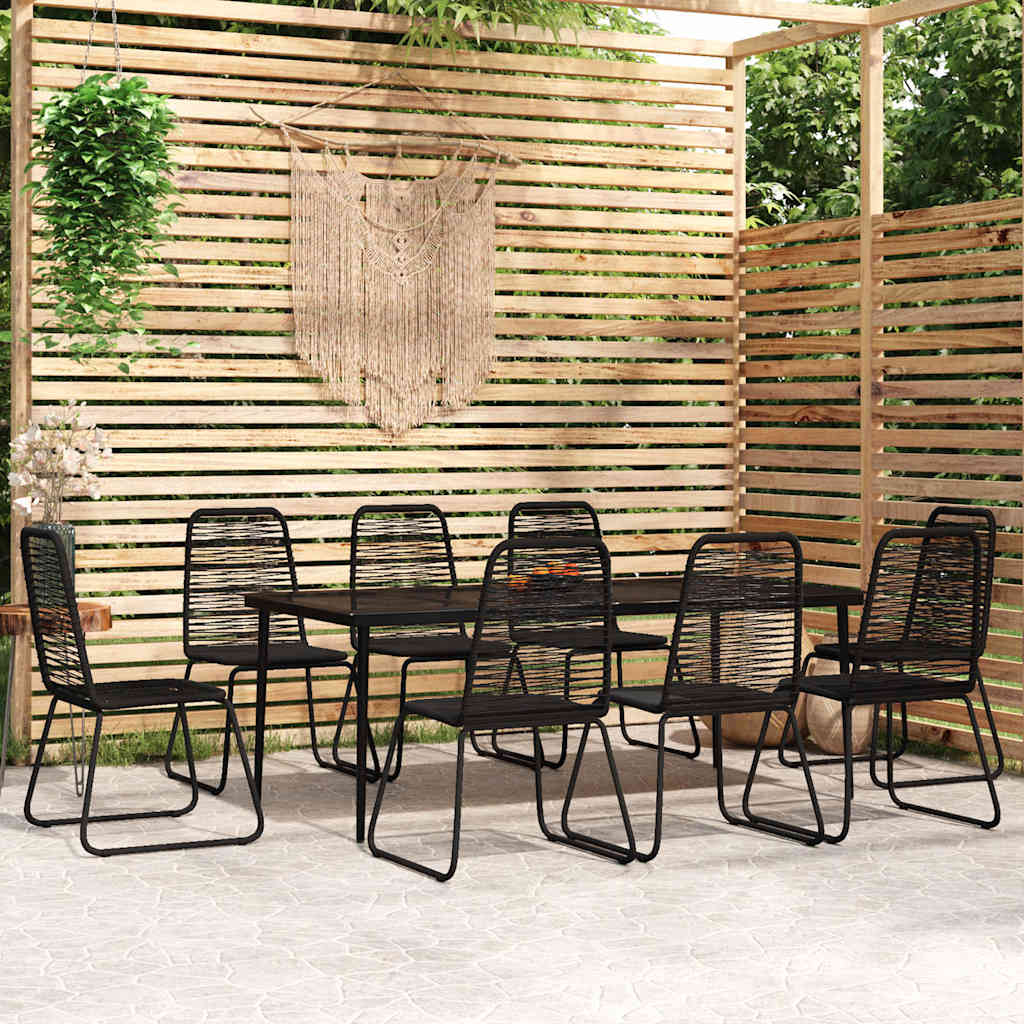 vidaXL 3-delige Tuinset zwart