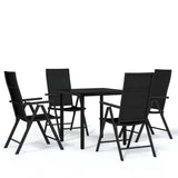 vidaXL 3-delige Tuinset zwart