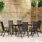 vidaXL 3-delige Tuinset zwart