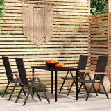 vidaXL 3-delige Tuinset zwart