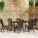 vidaXL 3-delige Tuinset zwart