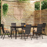 vidaXL 3-delige Tuinset zwart