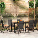 vidaXL 3-delige Tuinset zwart