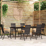 vidaXL 3-delige Tuinset zwart