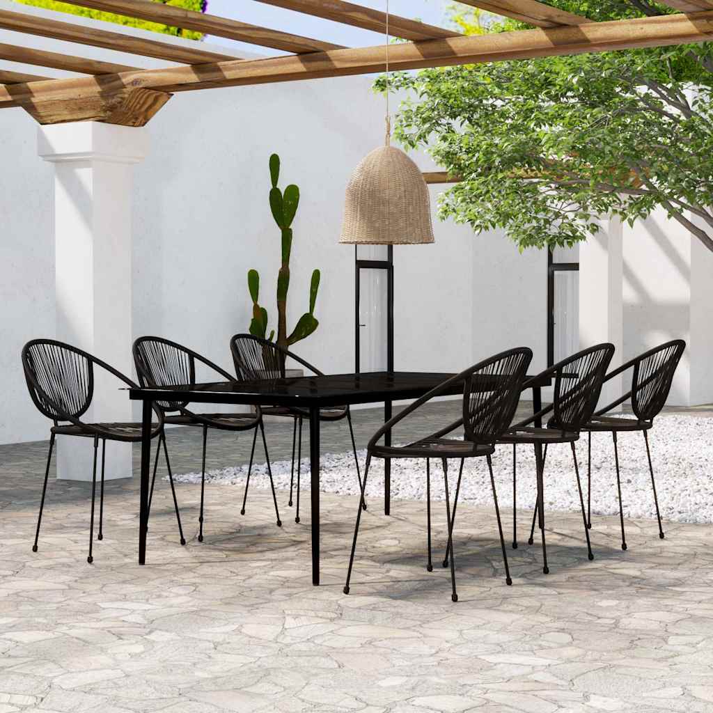 vidaXL 3-delige Tuinset zwart