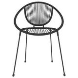 vidaXL 3-delige Tuinset zwart