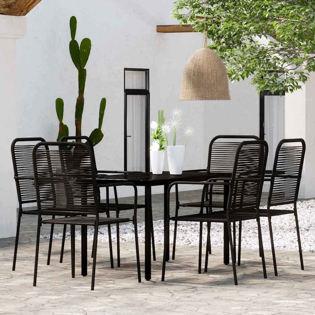vidaXL 3-delige Tuinset zwart