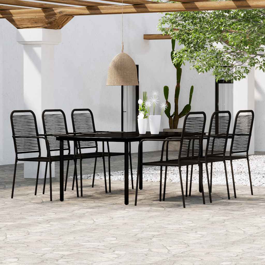 vidaXL 3-delige Tuinset zwart