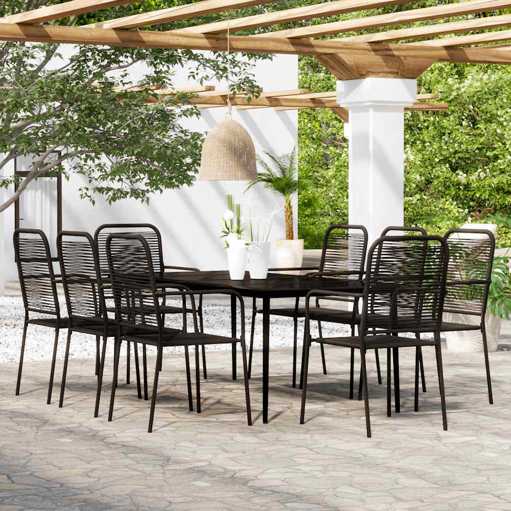 vidaXL 3-delige Tuinset zwart