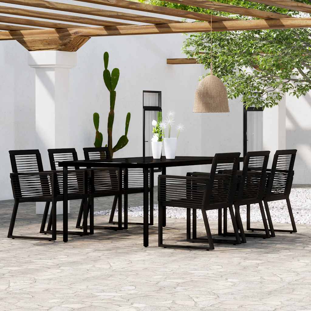 vidaXL 3-delige Tuinset zwart