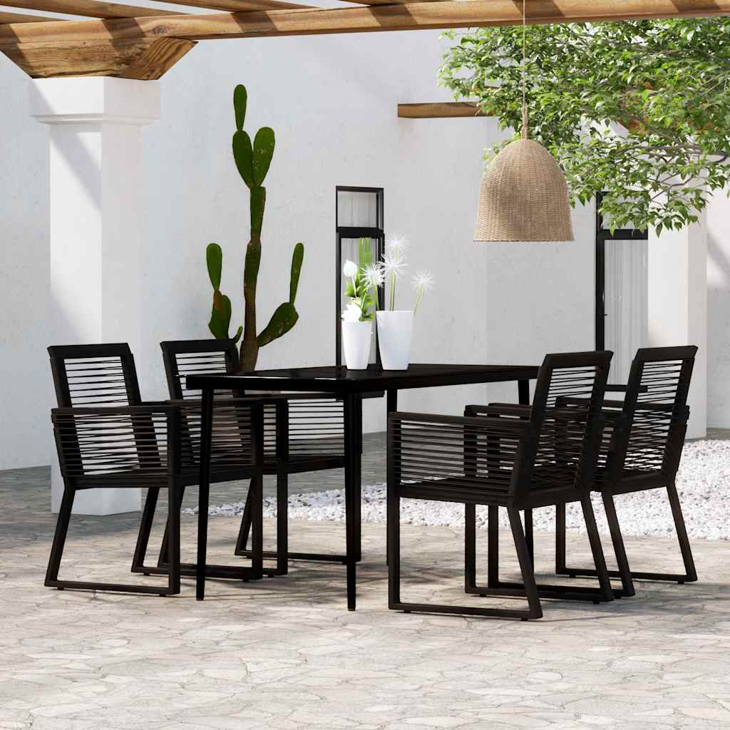vidaXL 3-delige Tuinset zwart