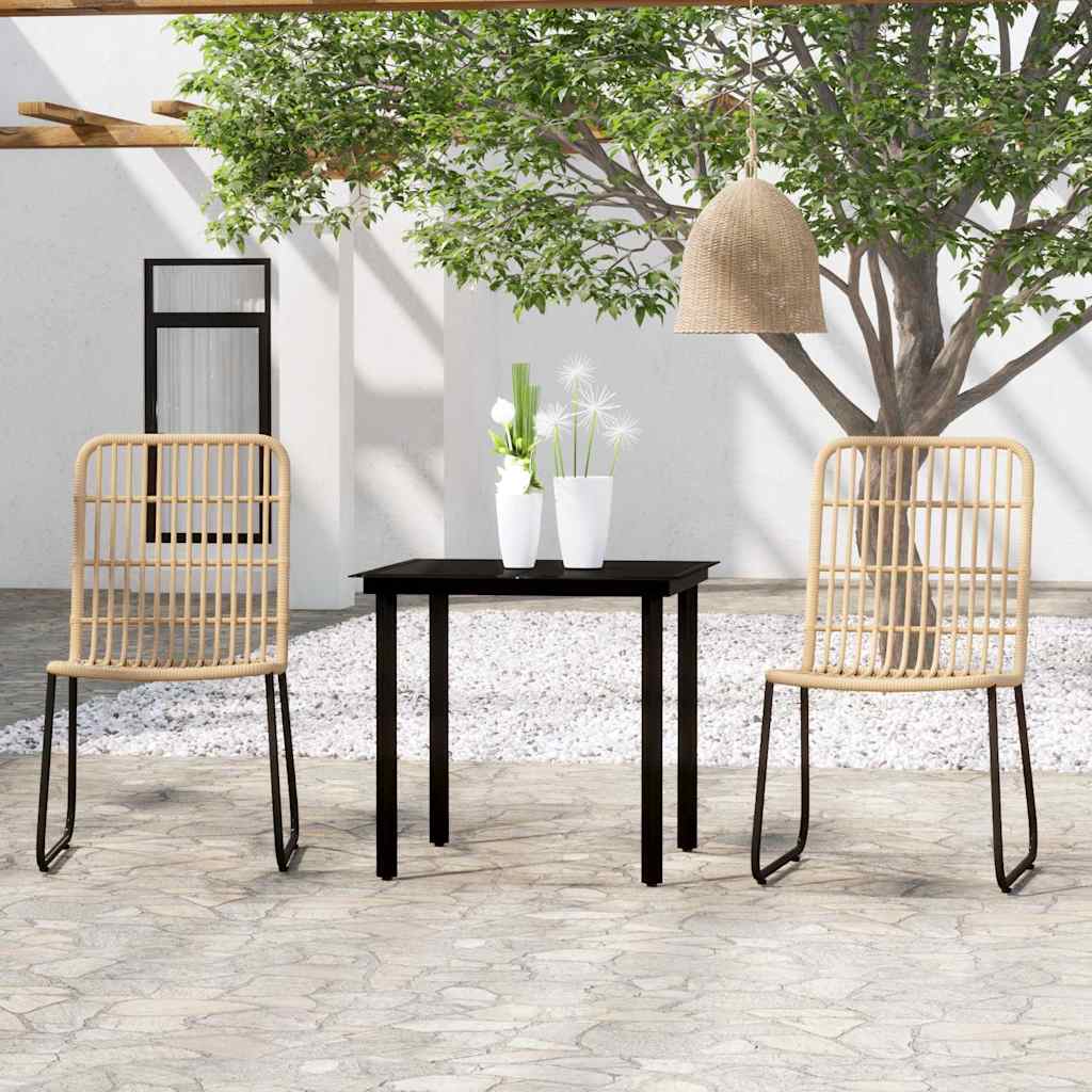 vidaXL 3-Piece Garden Dining Set Oak-Colored