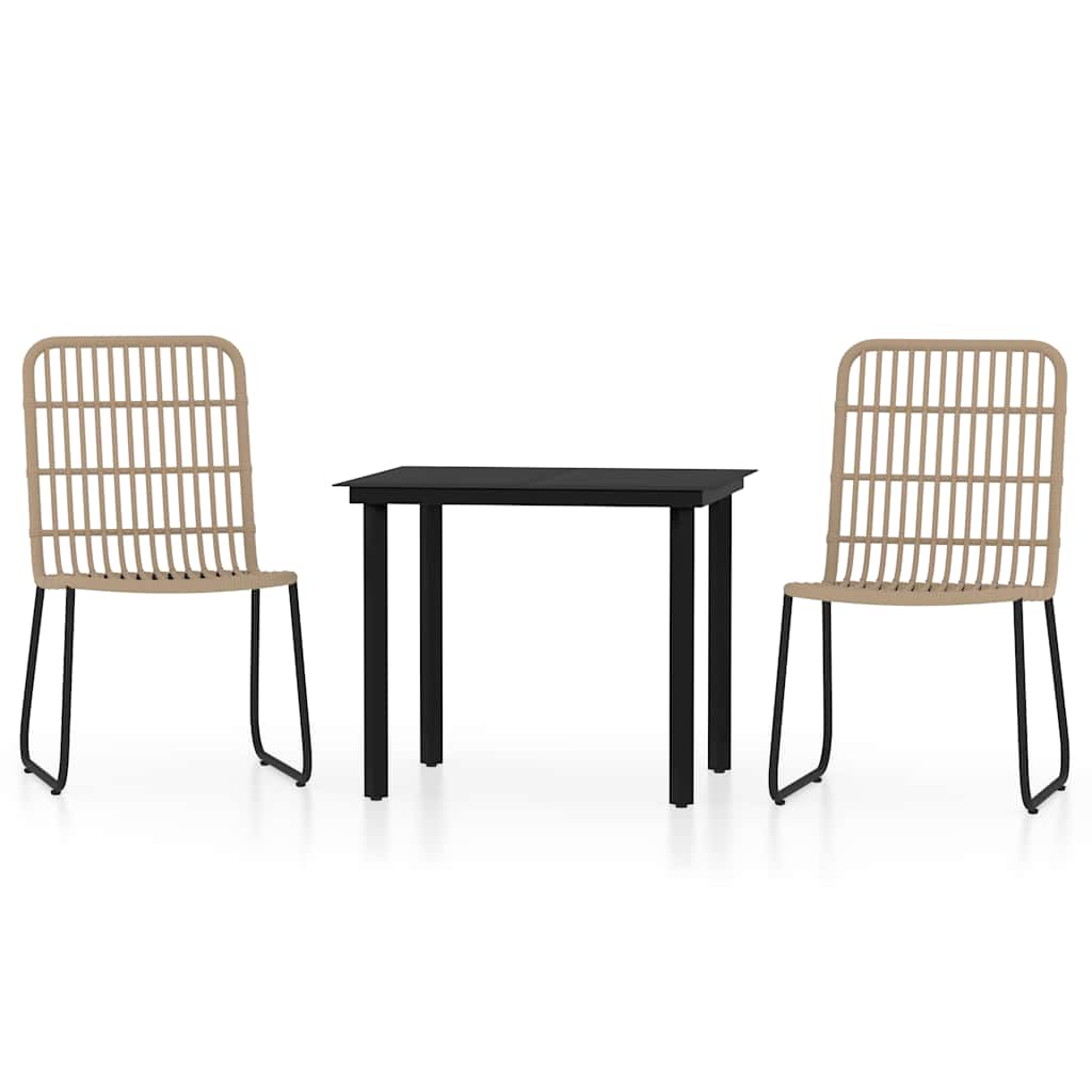 vidaXL 3-Piece Garden Dining Set Oak-Colored