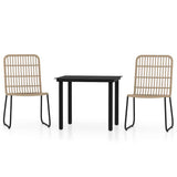 vidaXL 3-Piece Garden Dining Set Oak-Colored
