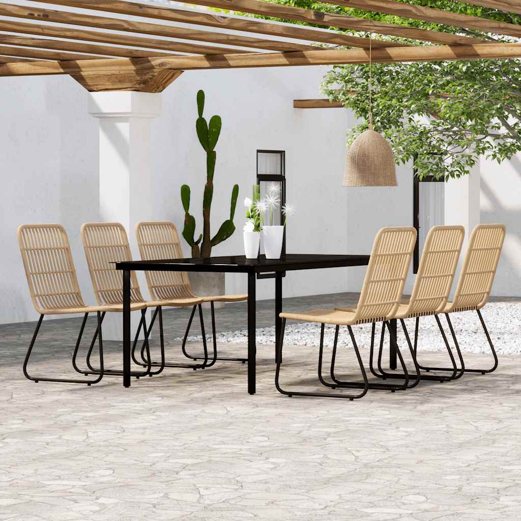 vidaXL 3-Piece Garden Dining Set Oak-Colored