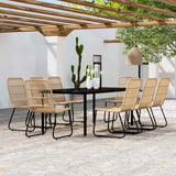 vidaXL 3-Piece Garden Dining Set Oak-Colored