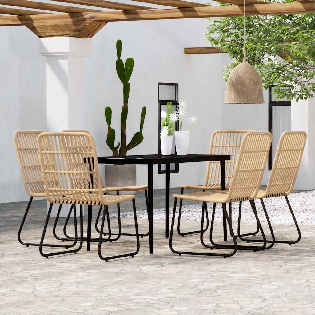 vidaXL 3-delige Tuinset eikenkleurig