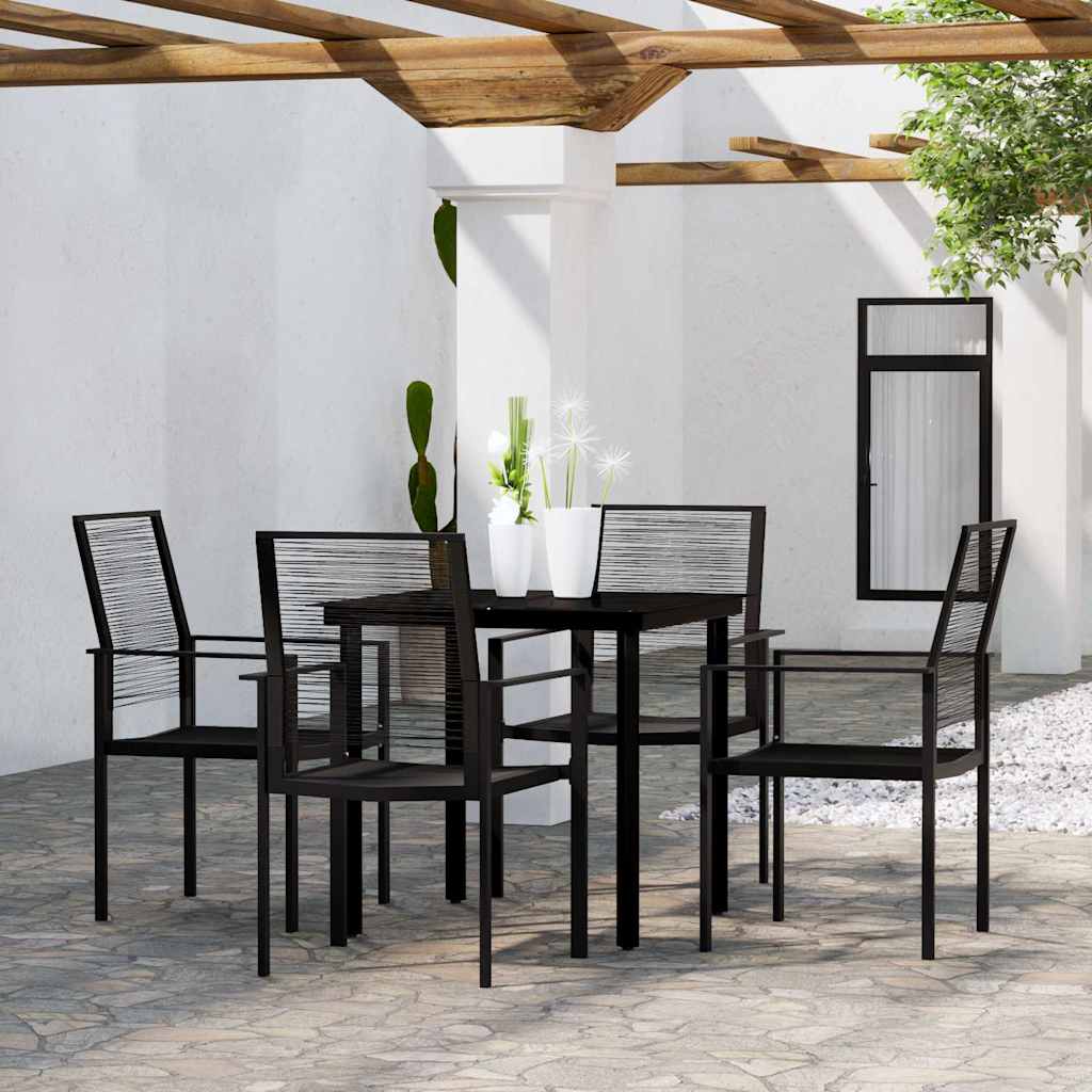 vidaXL 3-delige Tuinset zwart