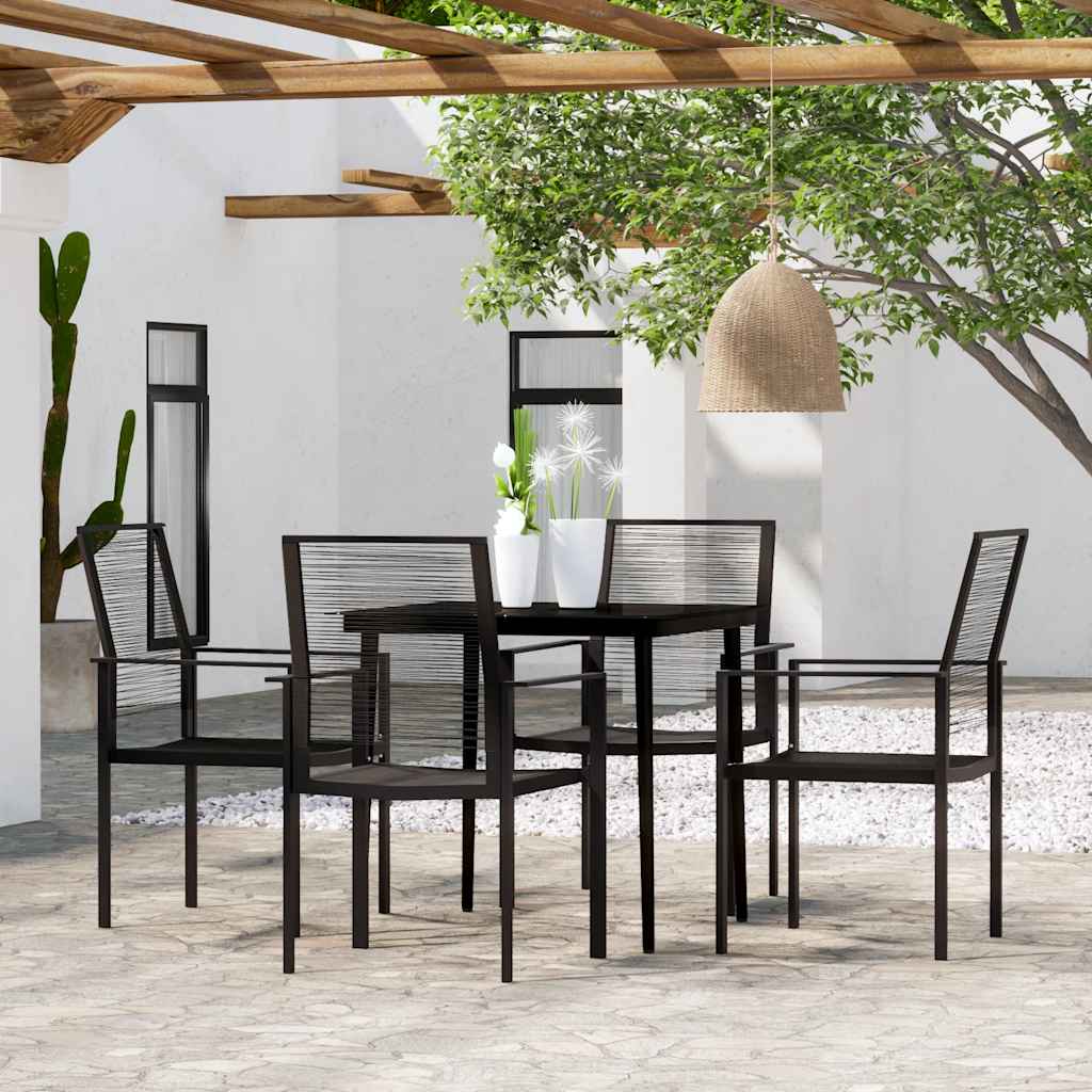 vidaXL 3-delige Tuinset zwart