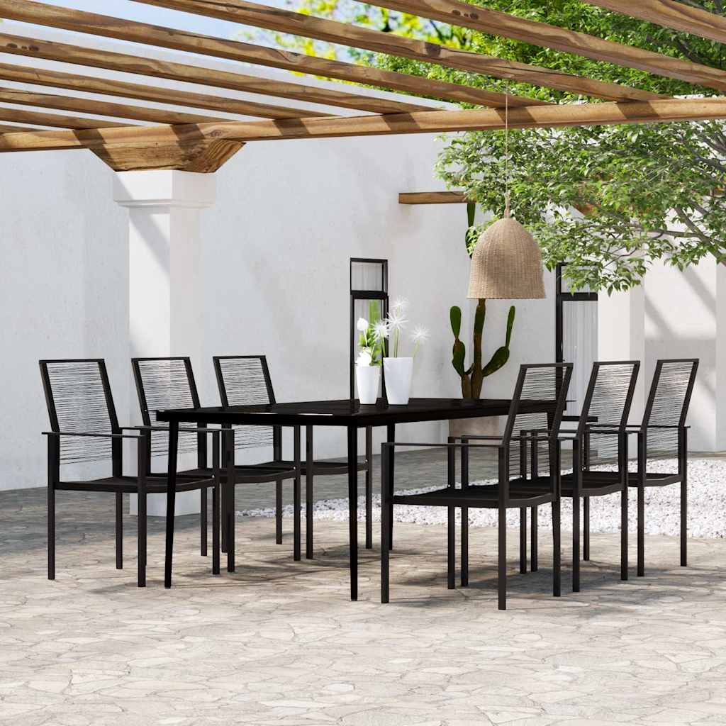 vidaXL 3-delige Tuinset zwart