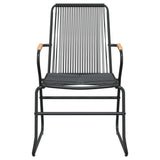 vidaXL 3-delige Tuinset PVC-rattan zwart