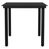 vidaXL 3-delige Tuinset PVC-rattan zwart