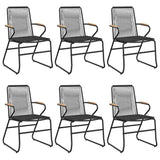 vidaXL 3-delige Tuinset PVC-rattan zwart