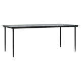 vidaXL 3-delige Tuinset PVC-rattan zwart