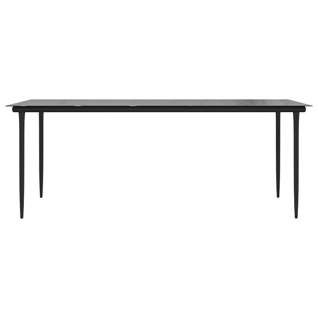 vidaXL 3-delige Tuinset PVC-rattan zwart