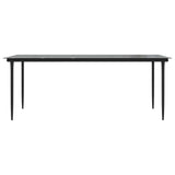 vidaXL 3-delige Tuinset PVC-rattan zwart