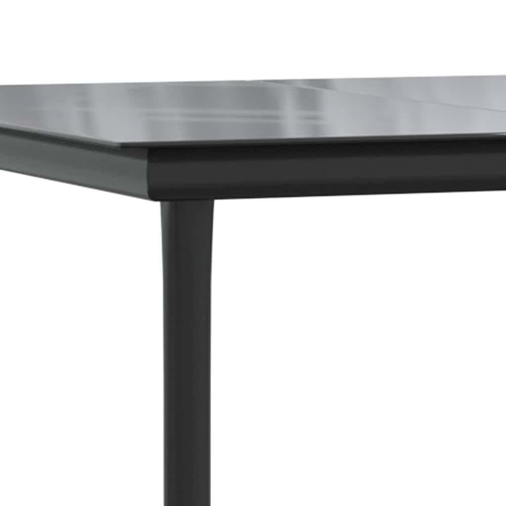 vidaXL 3-delige Tuinset PVC-rattan zwart